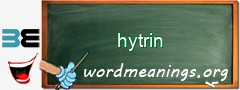 WordMeaning blackboard for hytrin